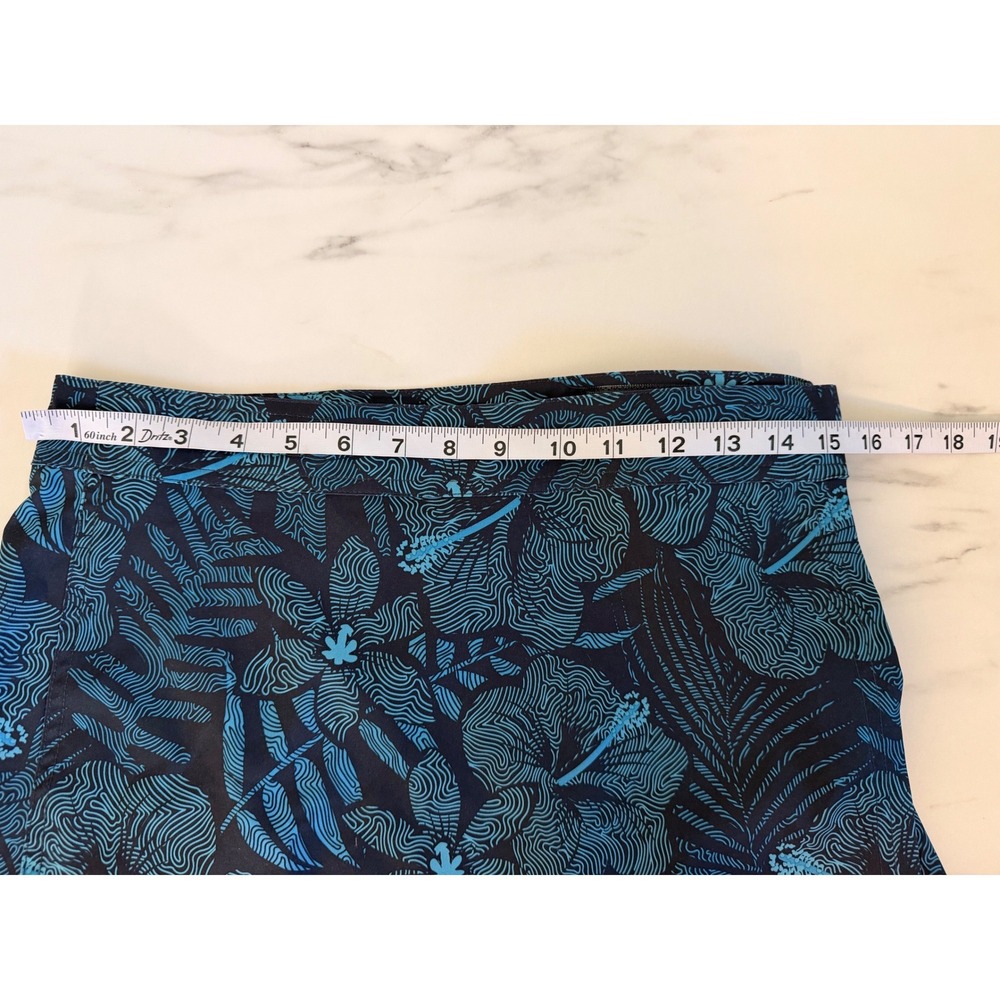 RipSkirt Hawaii Women Small Navy Turquoise Tropical Hibiscus Wrap Skirt RN142231 - Picture 8 of 9